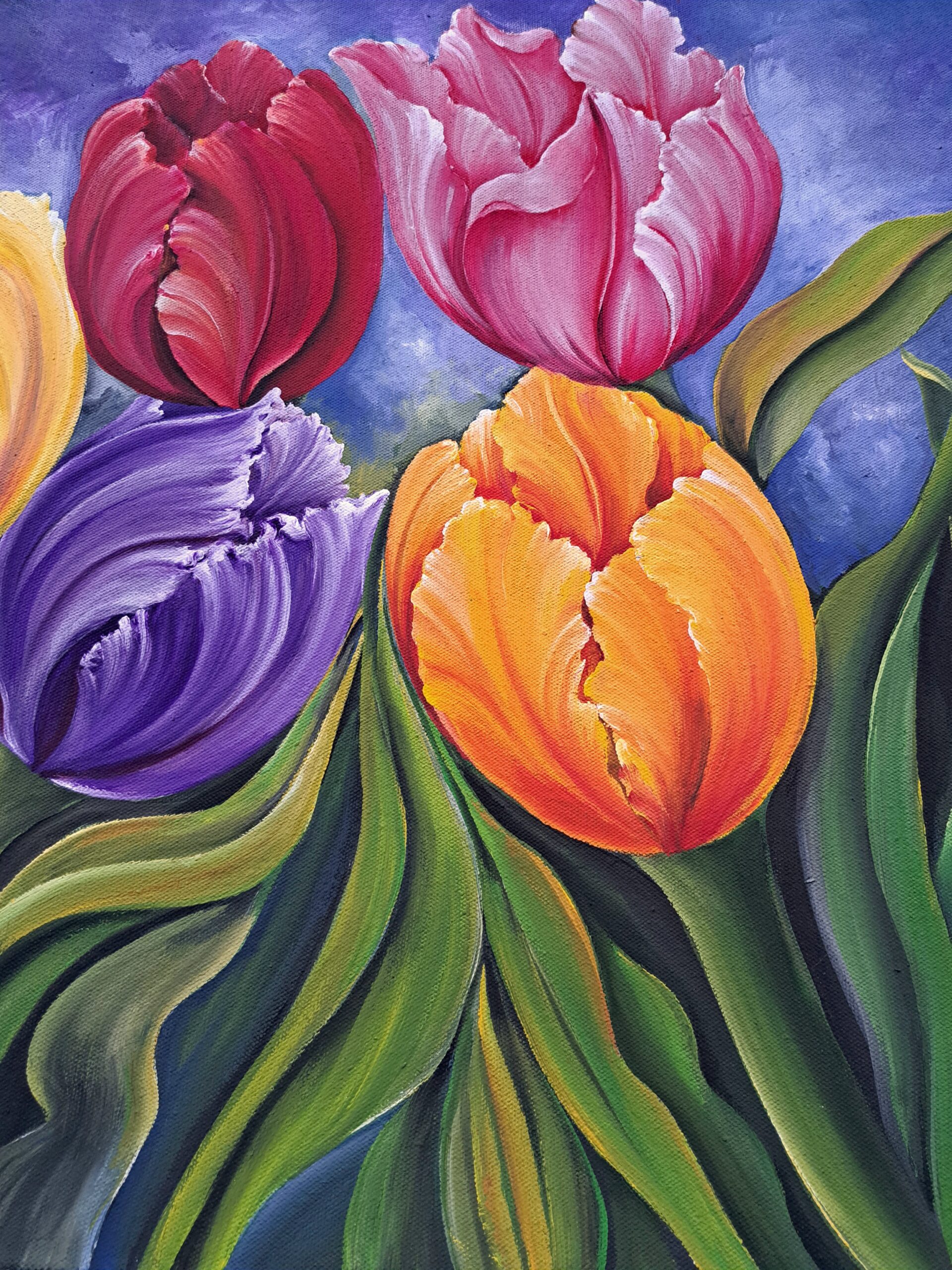 Pintura de tulipanes - Imagen 3
