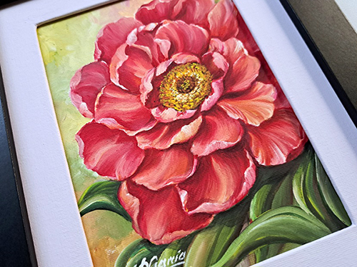 Pintura acrílica de flores. - Imagen 2