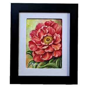 Pintura acrílica de flores.