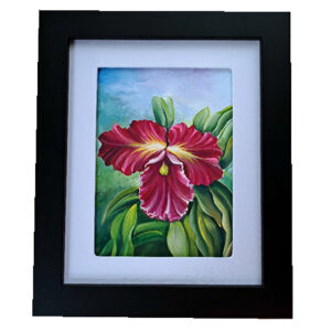 Pintura acrílica de flores.