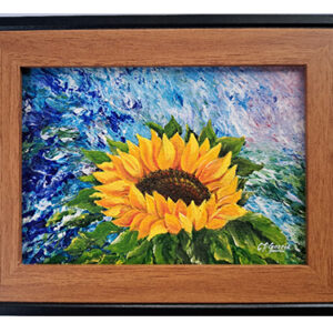 Pintura decorativa de girasol.